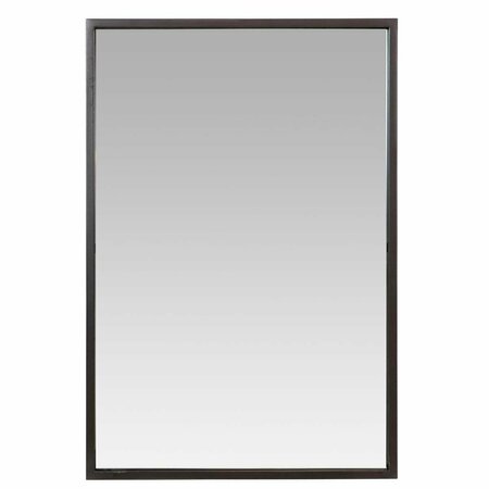 RICKI&APOSS RUGS Bali Modern Rectangle Wall Mirror Gray - 30 in. RI2522615